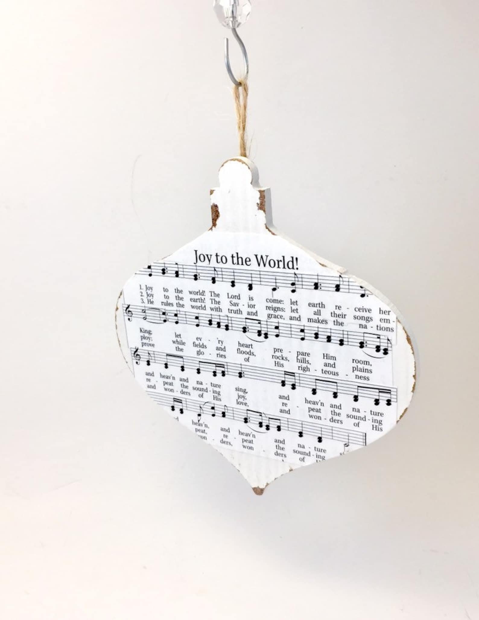 Sheet music ornament Music theme decoration Gift for music Etsy