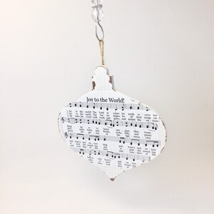 Sheet music ornament - Music theme decoration - Gift for music teacher - Gift for piano teacher - Gift for a musician - Christmas Gift idea