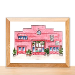 Watercolor Illustration Print: Fandi Mata in Williamsburg, Brooklyn, NY