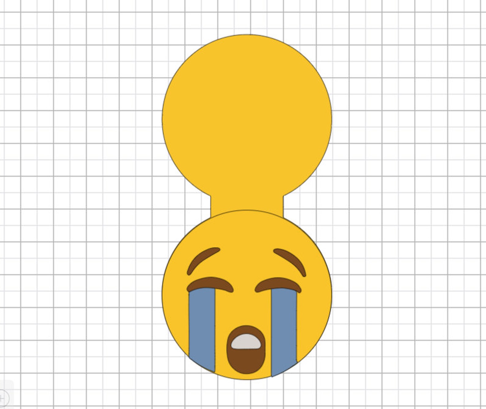 SVG File: Cry Face Emoji Greeting Card for Cricut | Etsy