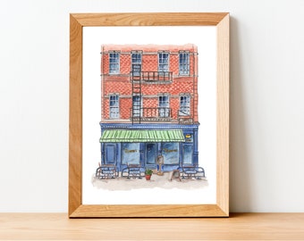 Watercolor Illustration Print: The Penrose, NYC
