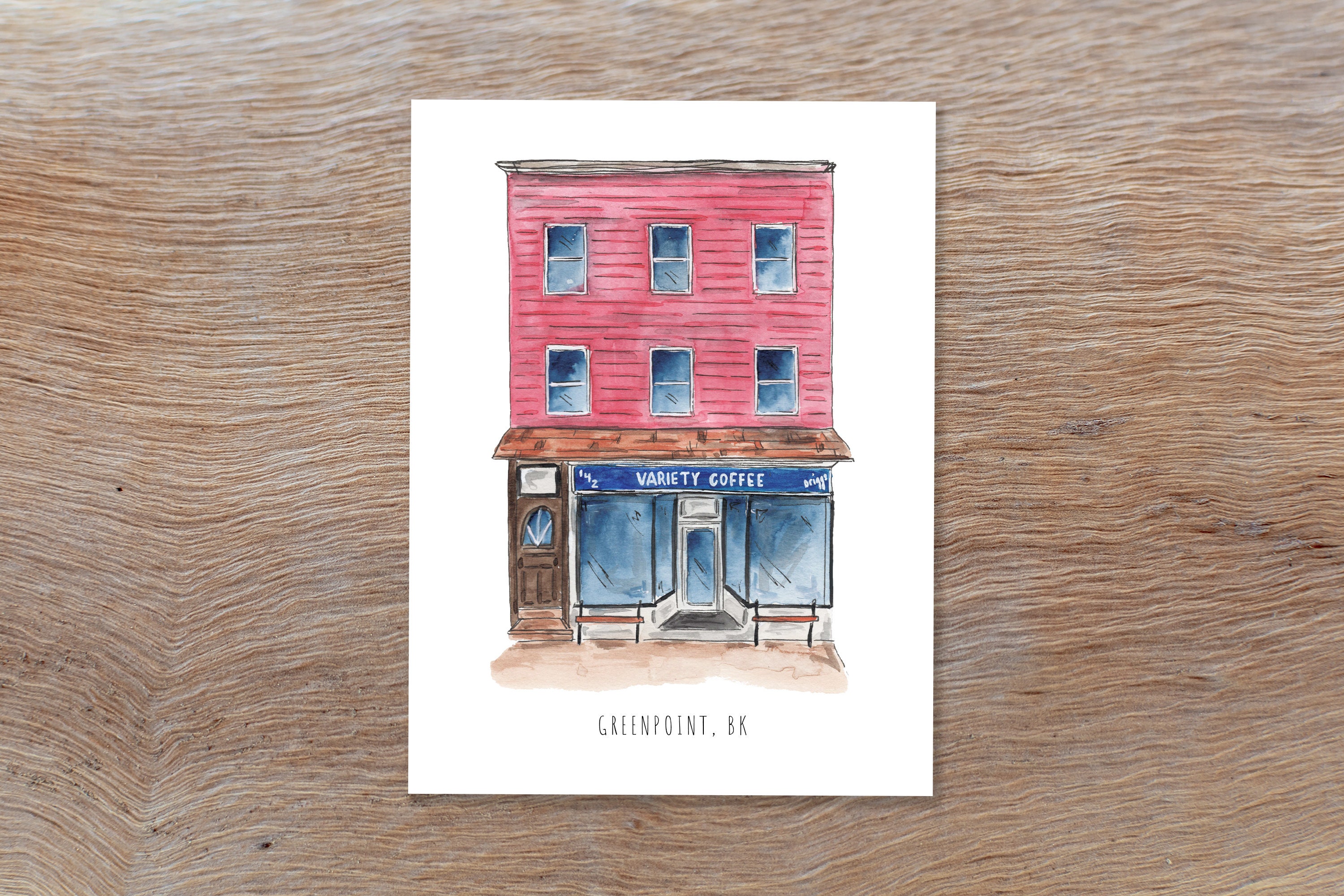 Buy Watercolor Illustration Print: Variety Coffee in Greenpoint, Brooklyn,  NY Online in India - Etsy, image size:3000x2000
