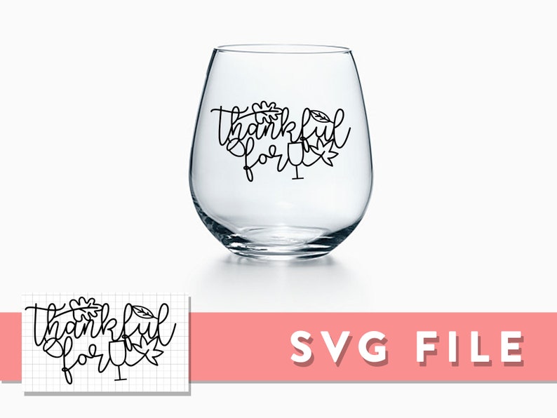 Download SVG File: Thanksgiving Decals for Tshirts Koozies Wine | Etsy