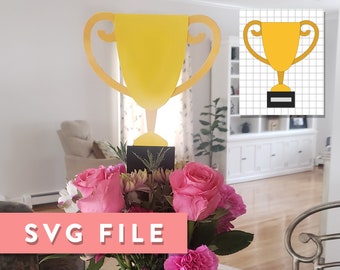 SVG File: Trophy/Award Photo Booth Prop, Cake Topper,