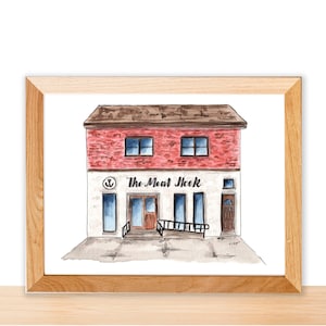Watercolor Illustration Print: The Meat Hook Williamsburg/Greenpoint, Brooklyn, NY