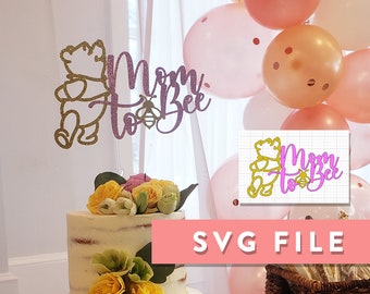 SVG File: Vintage Winnie the Pooh Cake Topper or Party Photo Booth Prop