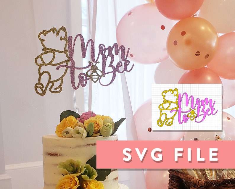 Download SVG File: Vintage Winnie the Pooh Cake Topper or Party Photo | Etsy