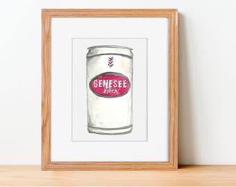 Aquarel illustratie afdrukken van verschillende blikjes