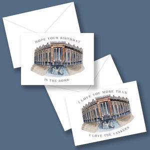 Cartão de aniversário do New York Yankees (2 cartões)