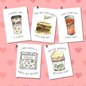 Valentijnsdag/verjaardag/liefdeskaarten met Staten Island, NY Business/Restaurants en woordspelingen