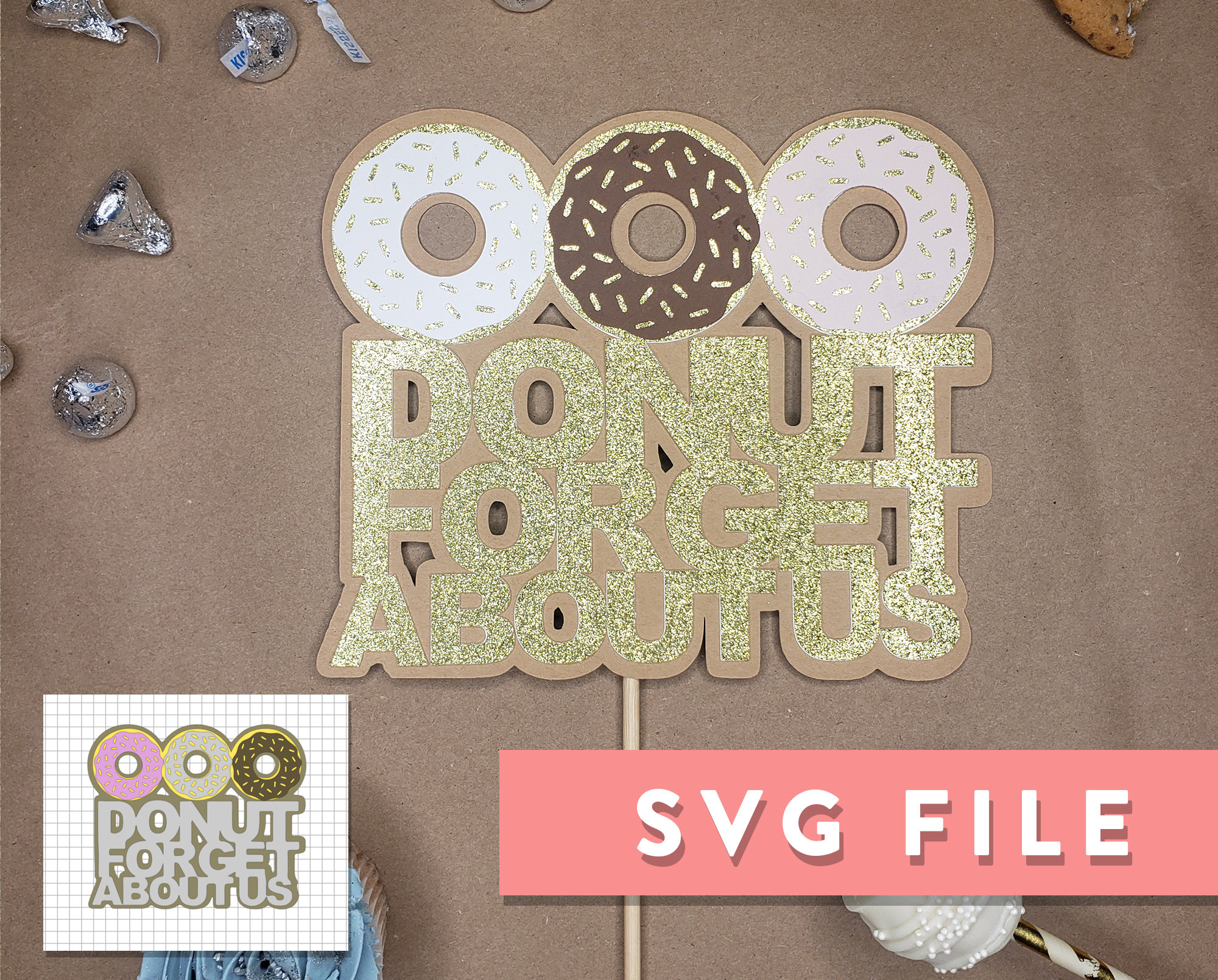 SVG File: Donut Forget About Us Prop for Cricut - Etsy