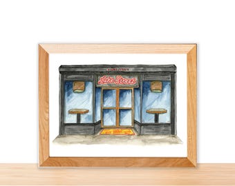 Watercolor Illustration Print: Lake Street in Greenpoint, Brooklyn, NY