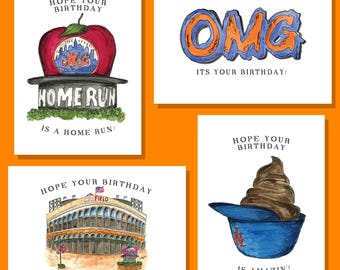 New York Mets Birthday Card