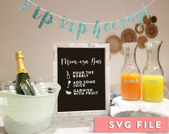 SVG File: Mimosa Bar/Mom-osa Bar Chalkboard Decal