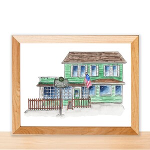 Watercolor Illustration Print: Murphy&#39;s, New Paltz, NY