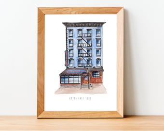 Watercolor Illustration Print: The Stumble Inn, NYC