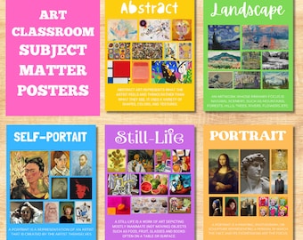 Digital Printable Download: Art Subject Matter Posters for Art Classroom/Studio