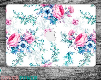 Floral MacBook Decal Flowers Macbook Pro Sticker Macbook Air Skin Floral Macbook Pro Vinyl Cover Macbook Air Stickers Any Laptop Skins MB327