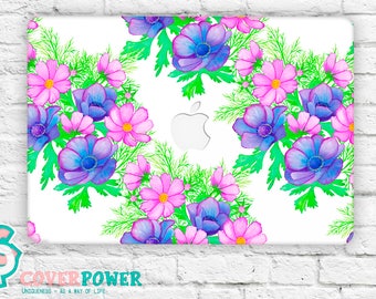 Floral MacBook Decal Flowers Macbook Pro Sticker Macbook Air Skin Floral Macbook Pro Vinyl Cover Macbook Air Stickers Any Laptop Skins MB298
