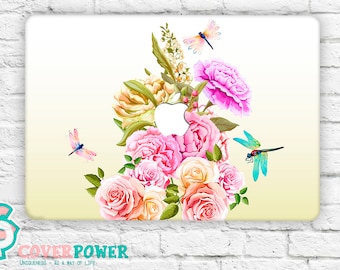 Floral MacBook Decal Flowers Macbook Pro Sticker Macbook Air Skin Floral Macbook Pro Vinyl Cover Macbook Air Stickers Any Laptop Skins MB307