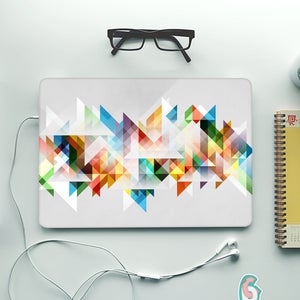 Capa geométrica abstrata para laptop, capa de vinil para notebook, dell, hp, lenovo, asus, acer, adesivo para laptop, capa de pele para qualquer laptop mb456
