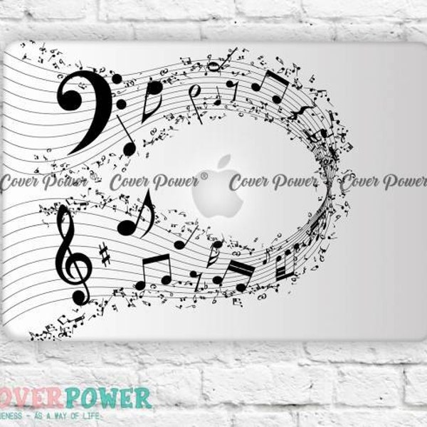 Musical Notes MacBook Vinyl Decal MUSIC MacBook Air Sticker MacBook Pro Decal Skin Macbook Cover Vinyl Macbook Decal Any Laptop Skin Mb167