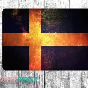 Laptop Skin Flag of Sweden Notebook Vinyl Decal Dell Hp Lenovo Asus Acer Laptop Sticker Decal Skin Cover Skins For Any Laptop KL152