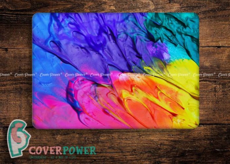 Colourful Paint Laptop Skin Brush Painting Notebook Vinyl Etsy