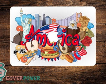 Graffiti MacBook Decal Macbook Pro Stickers Macbook Air Skin Macbook Pro Street Art America Cover Laptop Stickers Macbook Skins Laptop MB217