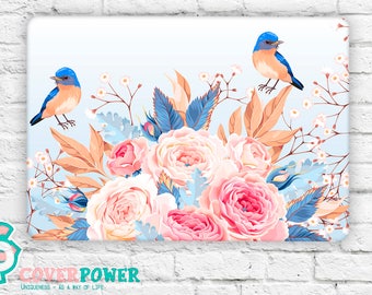 Floral Laptop Haut Blumen Vögel Notebook Vinyl Aufkleber Dell Hp Lenovo Asus Acer Laptop Aufkleber Aufkleber Skin Cover Skins für jeden Laptop-MB304