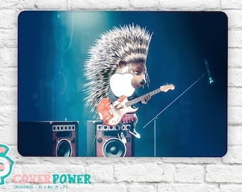 Hedgehog With Guitar MacBook Vinyl Decal MacBook Air Sticker MacBook Pro Decal Skin Macbook Cover Vinyl Macbook Decals Laptop Skins Mb230