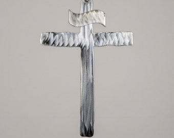 Croix en métal Wallhanging, Croix d’acier, Croix d’INRI, Croix chrétienne, Forgeron fait, Cadeau chrétien, Crucifixion, Croix de Jésus, Art de mur de croix