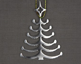 Metal Christmas Ornament, Christmas Tree Ornament, Minimalist Ornament, Christmas Decoration, Modern Ornament, Stocking Stuffer, Gift