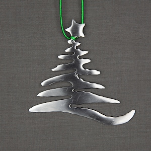 Metal Christmas Ornament, Christmas Tree Ornament, Minimalist Ornament, Christmas Decoration, Modern Ornament, Stocking Stuffer, Gift