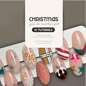 Christmas Gel Nail Art Masterclass | 10 Holiday Tutorials (PDF + Video)