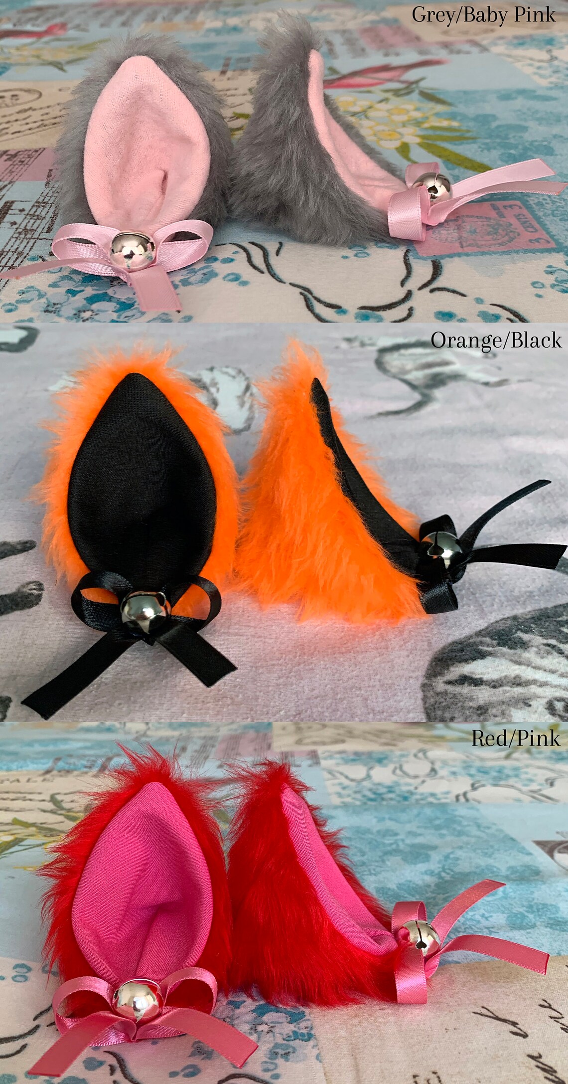 Cat Ears Hair Clip Accessories Multiple Colours Etsy UK