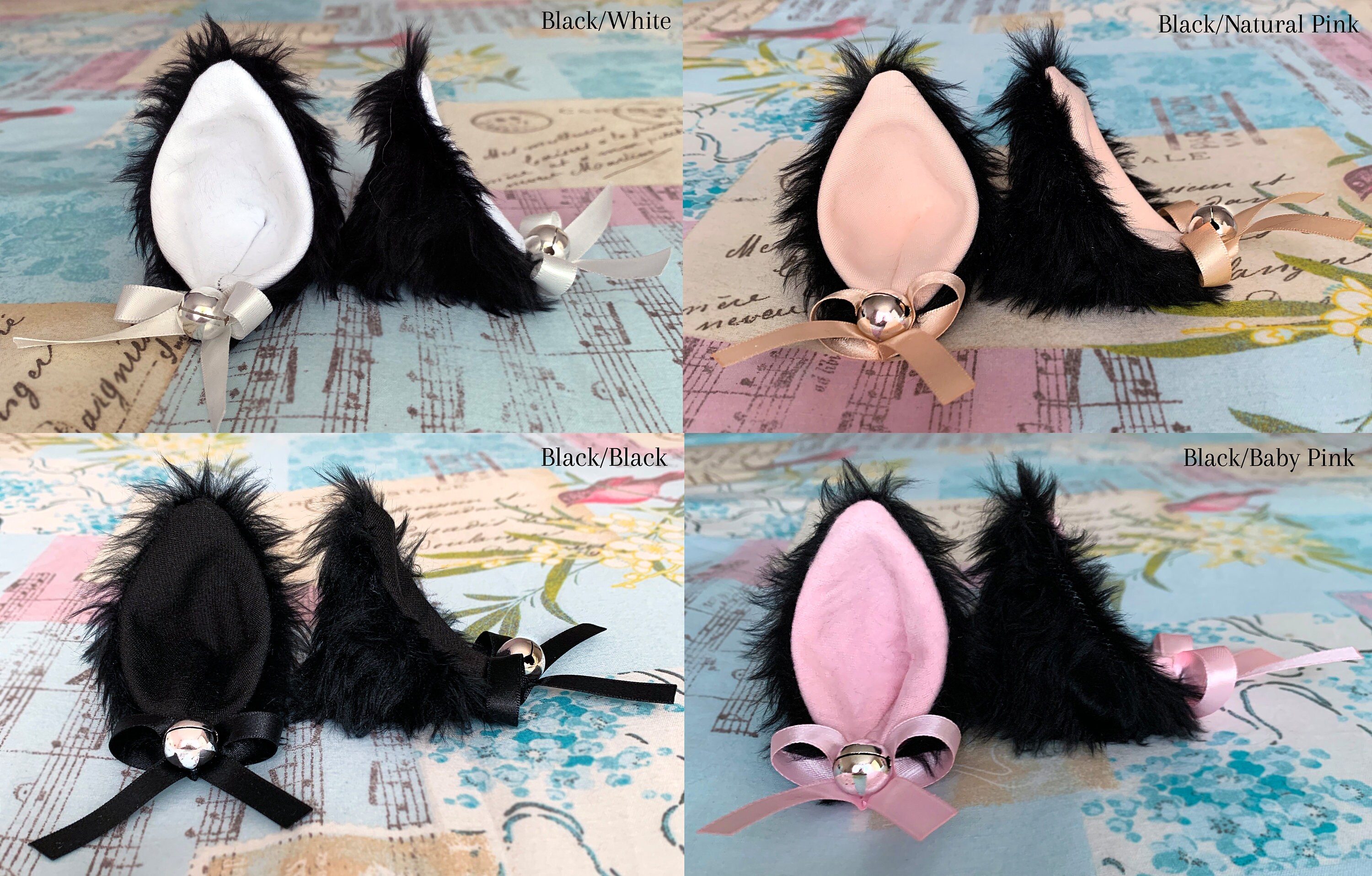 Cat Ears Hair Clip Accessories Multiple Colours Etsy UK