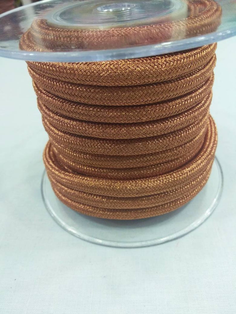 Metallic brown cord 1 yard or 92cm Braided rope cord Metallic Brown Round Climbing Cord 10mm