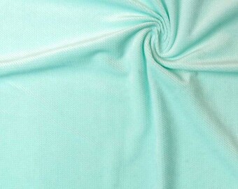 Velours Minky Turquoise, Tissu velours de qualité supérieure par jardin / demi-jardin, tissu européen Tissu velours pour crèche, nids, couverture e.t.c