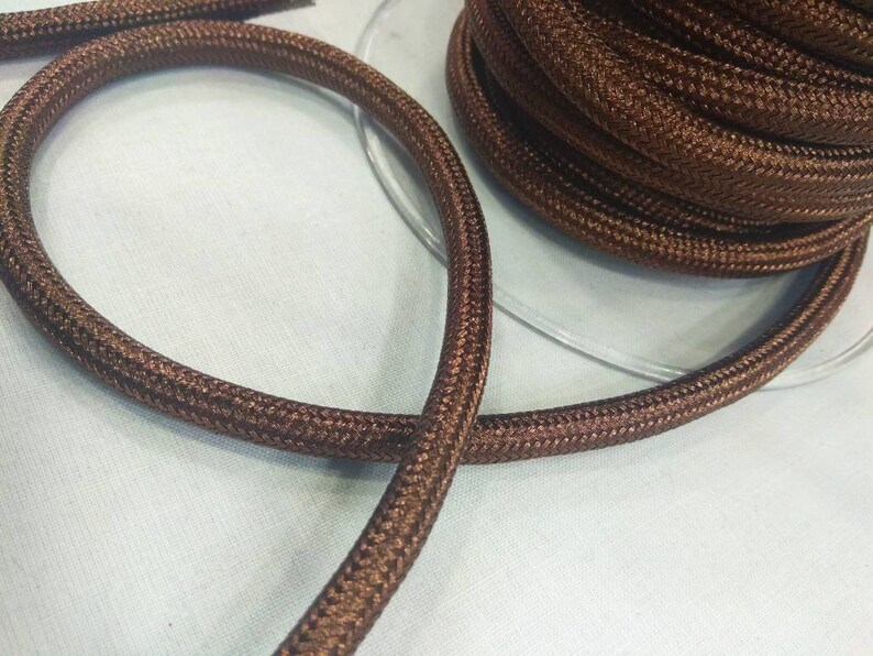 Metallic brown cord 1 yard or 92cm Braided rope cord Metallic Brown Round Climbing Cord 10mm
