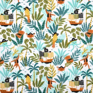 Pirates cotton fabric, Cotton animal pirates fabric, clothing fabric, fabric by yard/half yard, european fabric