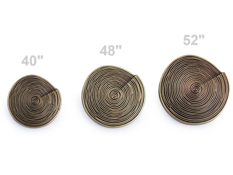 5 grands boutons en spirale avec surface décorée 40', 48', 52', bouton en spirale 34 mm, 30 mm, 25 mm, bouton en spirale laiton, noir, argent image 4