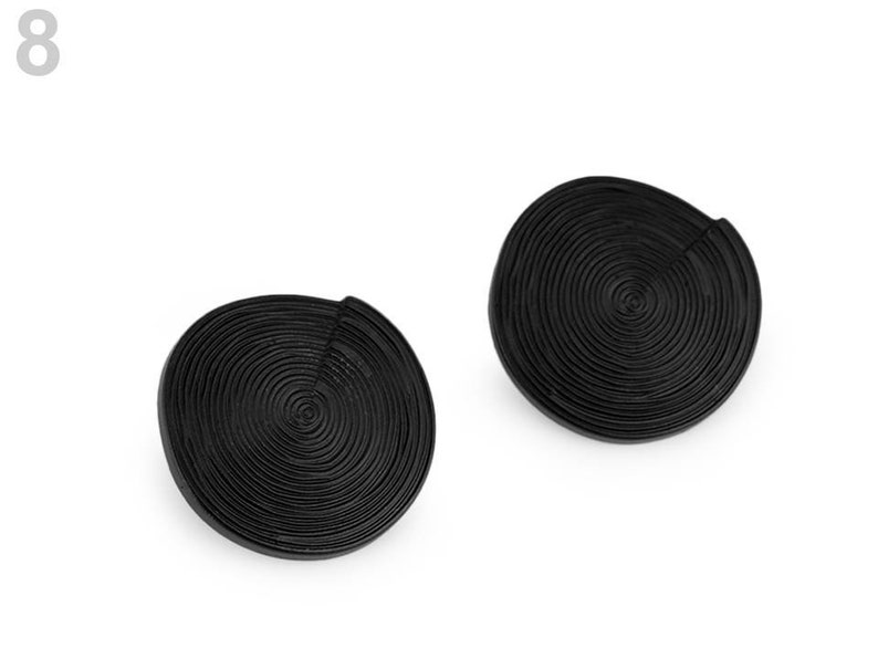 5 grands boutons en spirale avec surface décorée 40', 48', 52', bouton en spirale 34 mm, 30 mm, 25 mm, bouton en spirale laiton, noir, argent image 6