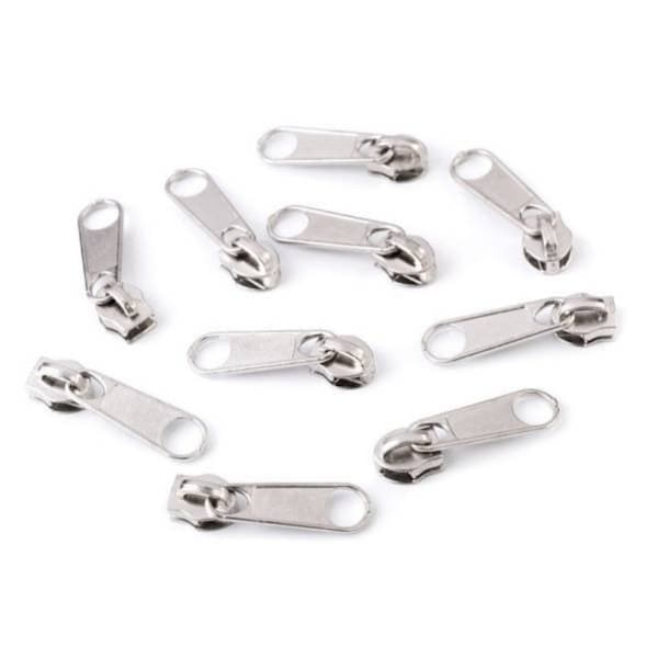 2 pcs Slider for Nylon  Zipper 5mm, metal slider zippers