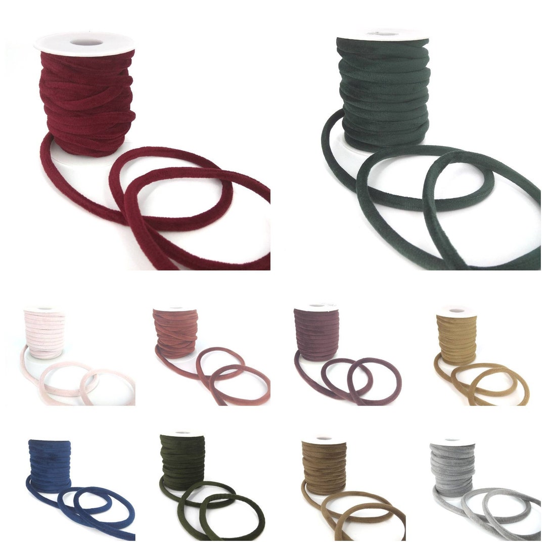 Velvet Round Cord 7mm, Velvet Cord Bracelet Necklace Making, Pink Round