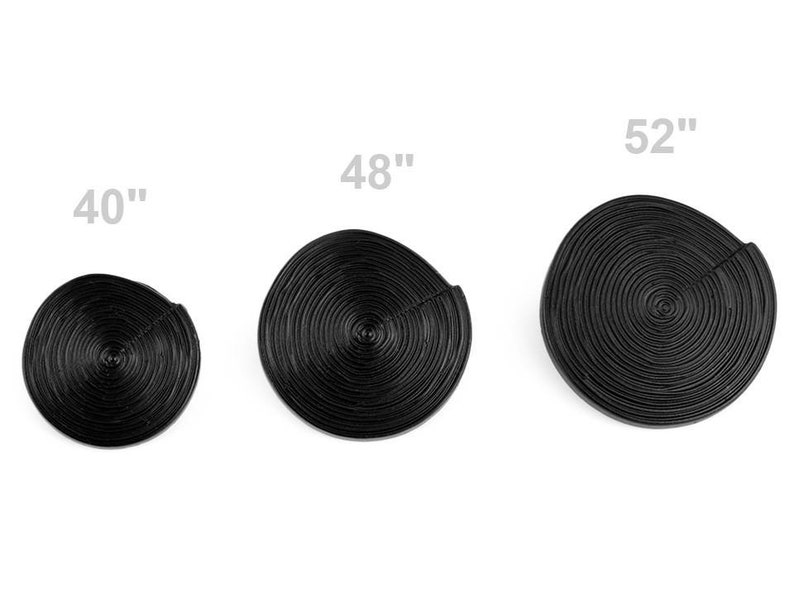 5 grands boutons en spirale avec surface décorée 40', 48', 52', bouton en spirale 34 mm, 30 mm, 25 mm, bouton en spirale laiton, noir, argent image 2