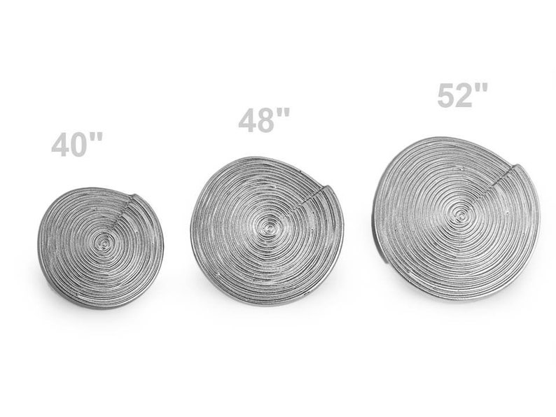 5 grands boutons en spirale avec surface décorée 40', 48', 52', bouton en spirale 34 mm, 30 mm, 25 mm, bouton en spirale laiton, noir, argent image 3