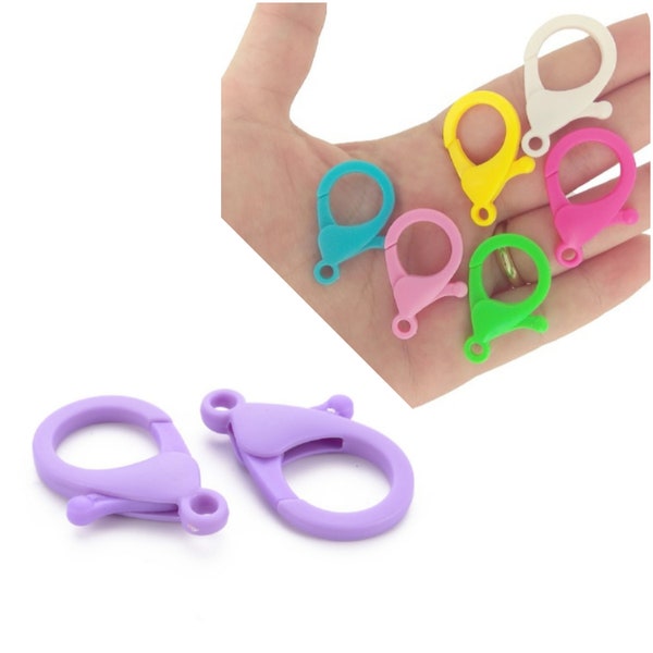 20Pcs Multicolor Bulb Shape Lobster Keychain Trigger Buckle Snap Keyring Hook DI - Foto 8