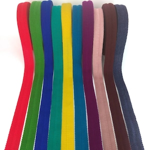 Knitted Bias binding, 35mm knitted bias binding sold by meter or three meters in 12 different avaliable colors