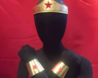 Wonder Tiara headband and Cuffs Bracelets for man or woman